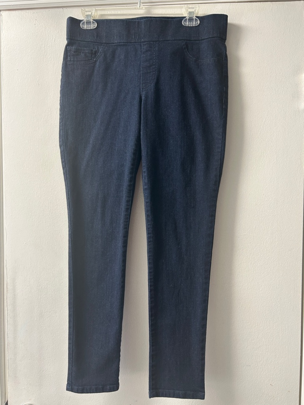 Dark Wash Pull-On Slim Jeans